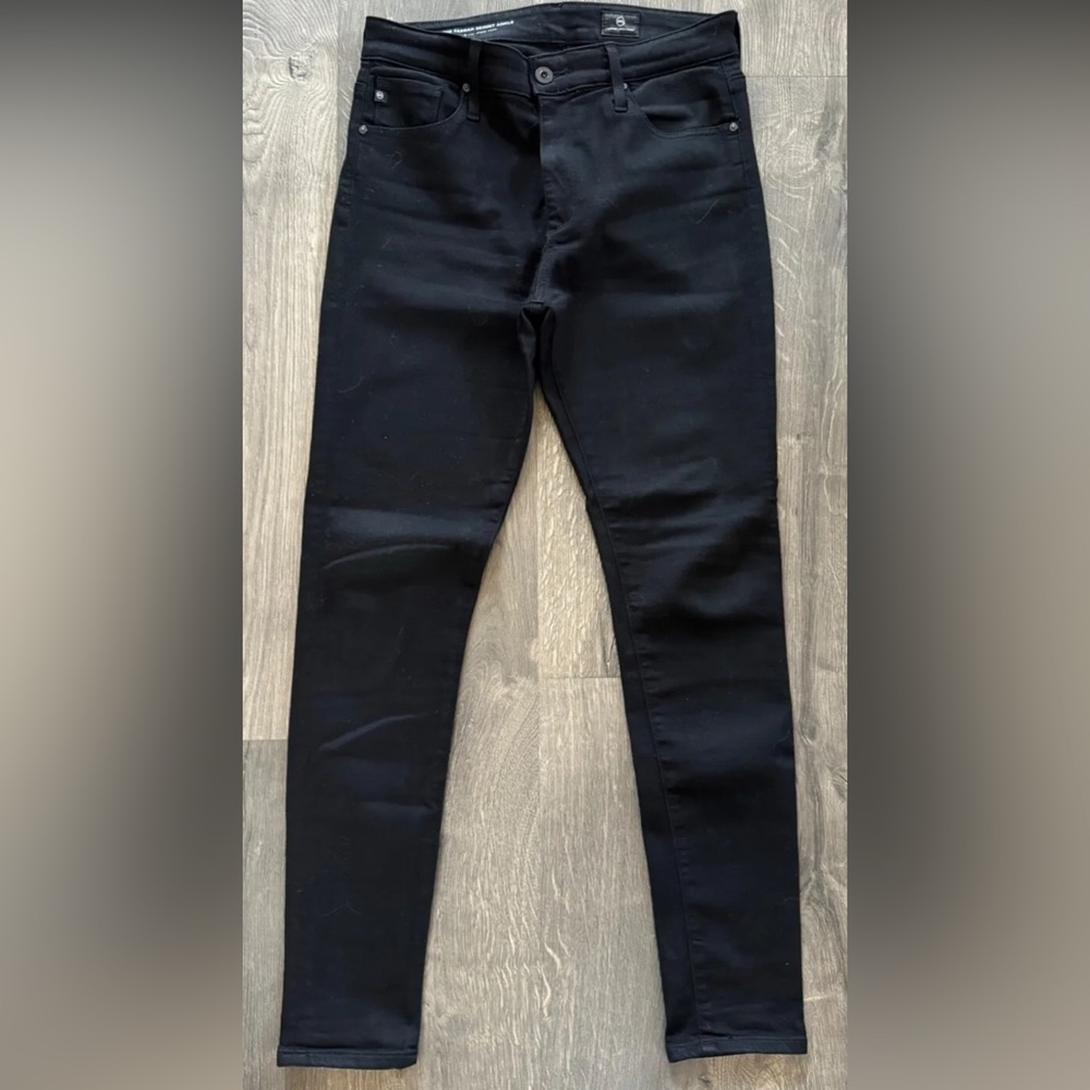 AG Adriano Goldschmied Farrah Skinny Ankle Black Denim Jeans 27 ~ FAST SHIPPING!